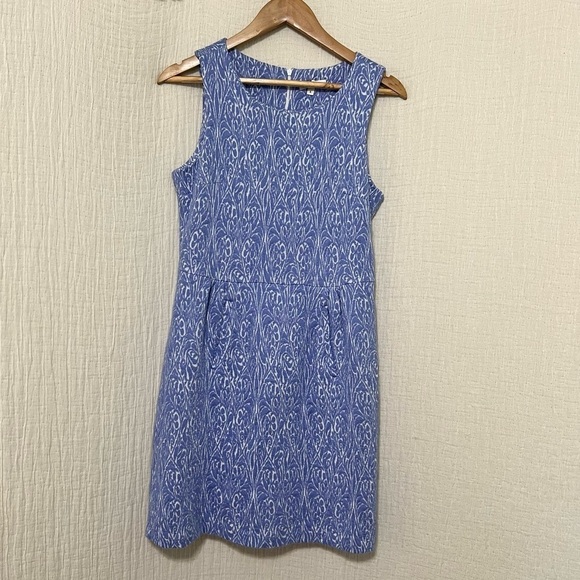 Tyler Boe Claire Blue Geometric Knit Mini Dress size S Small - Picture 1 of 6